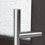 Haustür Kunststoff Premium Plus F002 Mahagoni-RAL 9016 Detail Drücker