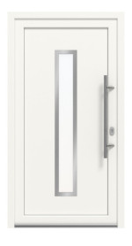 Haustür Kunststoff Premium Plus F003 RAL 9016-RAL 9016 Frontansicht außen