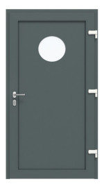 Haustür Kunststoff Premium Plus F011 Quarz Grau-Quarz Grau Frontansicht innen