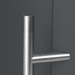 Haustür Kunststoff Premium Plus F011 Anthrazit Struktur-Anthrazit Struktur Detail Drücker