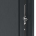 Haustür Kunststoff Premium Plus F011 RAL 7016-RAL 7016 Detail Schließer