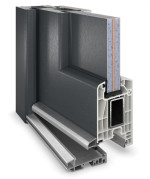 Haustür Kunststoff Premium Plus F011 RAL 7016-RAL 9016 Detail Querschnitt