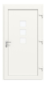 Haustür Kunststoff Premium Plus F014 RAL 9016-RAL 9016 Frontansicht innen