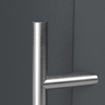 Haustür Kunststoff Premium Plus F031 Anthrazit Struktur-RAL 9016 Detail Drücker
