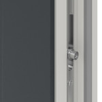 Haustür Kunststoff Premium Plus F031 Anthrazit Struktur-RAL 9016 Detail Schließer