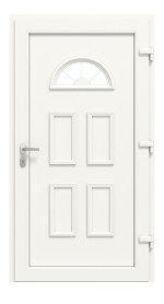 Haustür Kunststoff Premium Plus T004 RAL 9016-RAL 9016 Frontansicht innen