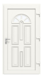 Haustür Kunststoff Premium Plus T015 RAL 9016-RAL 9016 Frontansicht innen