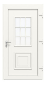 Haustür Kunststoff Premium Plus T029 RAL 9016-RAL 9016 Frontansicht innen