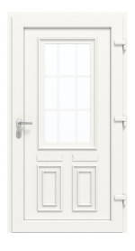 Haustür Kunststoff Premium Plus T036 RAL 9016-RAL 9016 Frontansicht innen