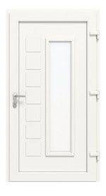 Haustür Kunststoff Premium Plus T042 RAL 9016-RAL 9016 Frontansicht innen