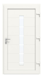 Haustür Kunststoff Premium Plus T048 RAL 9016-RAL 9016 Frontansicht innen