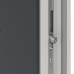 Haustür Kunststoff Premium Plus T048 Anthrazit Struktur-RAL 9016 Detail Schließer