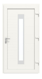 Haustür Kunststoff Premium Plus T050 RAL 9016-RAL 9016 Frontansicht innen