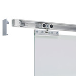 Details von FLEXO Schiebetürsystem Ideal  Eloxal Silber inkl. runder Griffmuschel