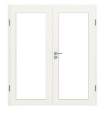 Frontbild von Weiß RAL 9016 LA 27 ProLine Duradecor Doppelflügeltür inkl. Zarge - Hörmann