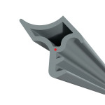 Frontbild von GFA Dichtung SZ-001-CC für Stahlzargen mit senkrechter Nut