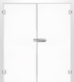 Bild 2 von Zarge Aluminium Metallised für Ganzglas Doppelflügeltür mit Rundkante - Lebo