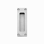 Griffmuschel eckig 120 x 40 mm mit Schraublöchern Edelstahl gebürstet - Intersteel