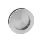 Griffmuschel für Glastüren rund 55 mm Edelstahl gebürstet - Intersteel
