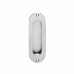 Griffmuschel oval 120 x 40 mm mit Schraublöchern Edelstahl gebürstet - Intersteel