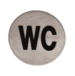 Hinweisschild WC rund selbstklebend - Südmetall