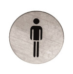 Hinweisschild Herren-WC rund selbstklebend - Südmetall