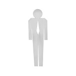 Hinweisschild Herren Edelstahl matt selbstklebend - Karcher Design