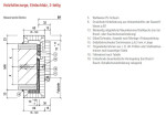 technische Skizze von Wohnungseingangszarge CPL Esche Weiß mit Brandschutz T30 RS - Schörghuber