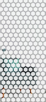 Bild von Honeycomb Mattprint Schiebetür Ganzglas mit Motiv matt - Erkelenz