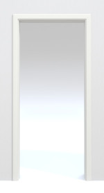 Bild von Schiebetürsystem Weißlack 9010 Premium in der Wand laufend