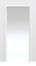 Bild von Schiebetürsystem Weißlack 9016 Premium in der Wand laufend