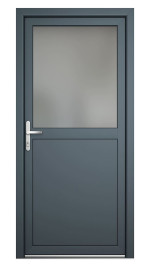 Bild 2 von JM NET R02 mit Glasausschnitt Kunststoff Nebeneingangstür RC2 - Meeth in Titan