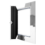 Main-Ansicht von WELLHÖFER Kniestocktür wandbündig mit PushLock-Verschluss und Wärmeschutz 4D