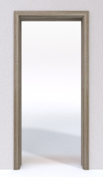 Bild von Silbergrau Lebolit Schiebetür-System in der Wand laufend - Lebo