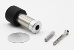 Zubehör von Wandtürstopper mit Pufferkappe Edelstahl 90 mm verdeckt verschraubt - Interio