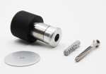 Zubehör von Wandtürstopper mit Pufferkappe Edelstahl 60 mm verdeckt verschraubt - Interio