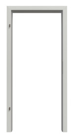 Frontbild Zarge für Schallschutztüren mit Exklusiv-Kante Uni grau Perlstruktur RAL 7035