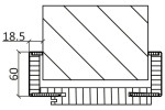 Technische Zeichnung von Zarge für Wohnungseingangstüren Glatt Premium Weißlack RAL 9010 ZA-09 mit Rundkante
