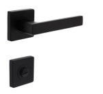 PROGRIFF Türgriff Quadros II Zamak schwarz matt quadratische Rosette WC außen