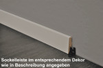 Ansicht mit Clips von Sockelleiste (Eiche Hellbeige) SKL 60 (2600 x 20 x 60 mm) - ter Hürne