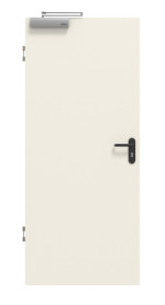Frontbild von Reinweiß RAL 9010 ProLine Duradecor Rauchschutztür - Hörmann