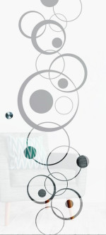 Bild von Retro 1 Mattprint Schiebetür Ganzglas mit Motiv klar - Erkelenz