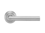 Rhodos ER28 KD Basic Edelstahl matt Rundrosette verschließbar ohne Schlüsselrosette Zimmertürgarnitur - Karcher Design