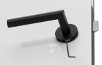 Notentriegelung von Rhodos ER28 KD Basic Kosmos schwarz Rundrosette verschließbar ohne Schlüsselrosette Zimmertürgarnitur - Karcher Design