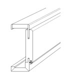 Technische Zeichnung von Eiche Nordic Lebolit-CPL Zarge mit Rundkante für Schallschutztüren - Lebo