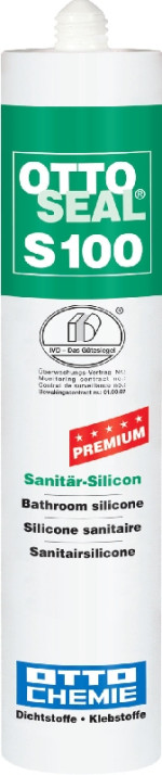 Bild von Kartusche von OTTOSEAL Silicon S100 C69 Fugenweiß 300ml - Otto Chemie