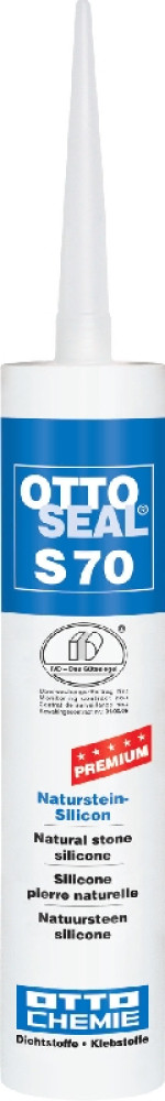 Bild von Kartusche mit Aufsatz von OTTOSEAL Silicon S70 C111 Sandsteinbeige 310ml - Otto Chemie