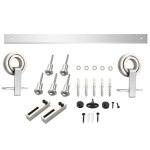 Schiebetürsystem Modern Top Edelstahl gebürstet für Holztüren - Intersteel