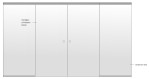 Skizze von Quer Motiv klar 2-flg. Glasschiebetür mit zwei festen Seitenteilen Sigma Flexible Variante 3 - Erkelenz