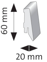 Querschnitt von Sockelleiste (Bambus karamellbeige) SKL 60